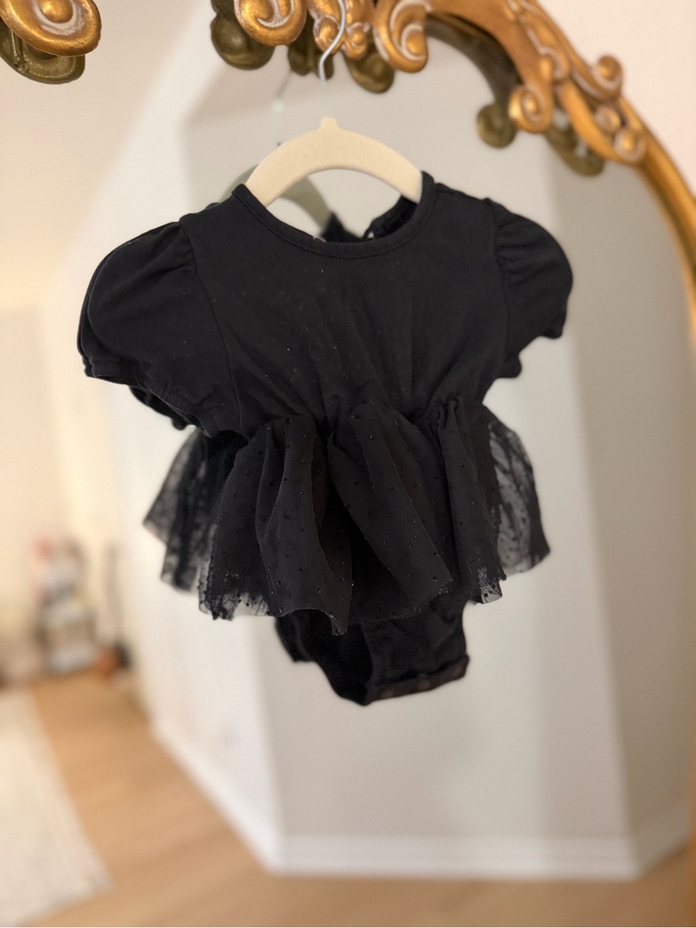 Black Baby Girl Tulle Dress Bodysuit
